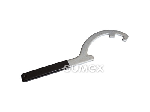 Kľúč pre spojky STORZ-AGRO typ B/C, pozinkovaná oceľ s čiernou PVC rukoväťou